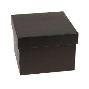 Darčeková krabička s vekom 200x200x150 mm, čierna