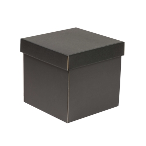 Darčeková krabička s vekom 200x200x200/40 mm, čierna