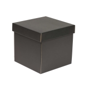 Darčeková krabička s vekom 200x200x200 mm, čierna