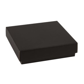 Darčeková krabička s vekom 200x200x50/40 mm, čierna