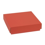 Darčeková krabička s vekom 200x200x50/40 mm, koralová