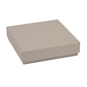 Darčeková krabička s vekom 200x200x50/40 mm, sivá