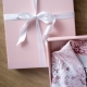 Darčeková krabička s vekom 200x200x50 mm, ružová