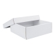 Darčeková krabička s vekom 200x200x70/35 mm, bielo/biela