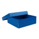 Darčeková krabička s vekom 200x200x70/35 mm, modrá matná