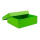 Darčeková krabička s vekom 200x200x70/35 mm, zelená matná