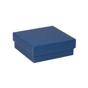 Darčeková krabička s vekom 200x200x70/40 mm, modrá