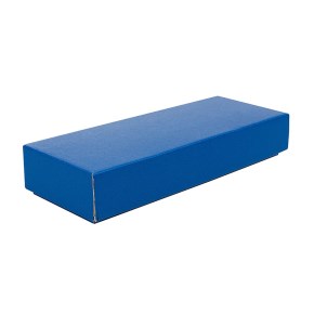 Darčeková krabička s vekom 230x70x35/35 mm, modrá matná