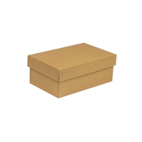 Darčeková krabička s vekom 250x150x100/40 mm, hnedá - kraft