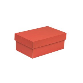 Darčeková krabička s vekom 250x150x100/40 mm, koralová