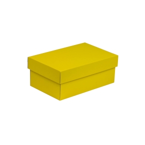 Darčeková krabička s vekom 250x150x100/40 mm, žltá