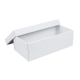 Darčeková krabička s vekom 250x170x110/35 mm, bielo/biela