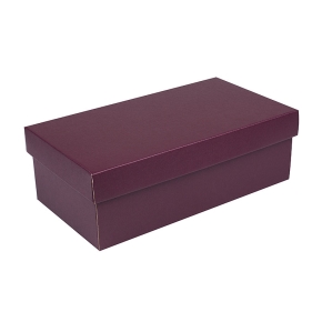 Darčeková krabička s vekom 250x170x110/35 mm, vínová matná