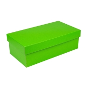 Darčeková krabička s vekom 310x160x100/35 mm, zelená matná