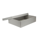 Darčeková krabička s vekom 405x290x100/35 mm, šedá matná