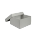 Darčeková, úložná krabička s vekom 250x250x150/35 mm, šedá matná