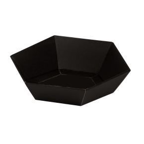 Darčekový kôš šesťhranný 190x220x60-90 mm, čierno-čierna