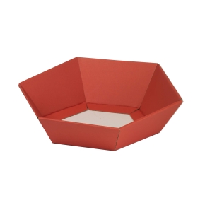Darčekový kôš šesťhranný 190x220x60-90 mm, koralový