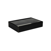 Dárková krabička s vnutorným durofolovým víkom 150x100x40/35, čierná