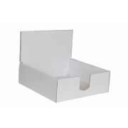 Kartónový stojan na prospekty 145x145x50 mm, biely