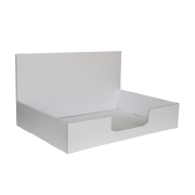 Kartónový stojan na prospekty 220x160x60 mm, biely pre formát A5