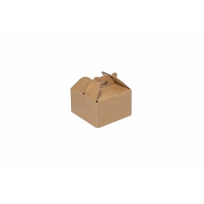 Krabica 100x100x60 mm, na potraviny, výslužky a koláče, hnedá kraftová