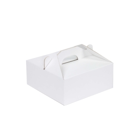 Krabica 190x190x80 mm na potraviny, výslužky, cukrovinky, biela