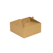 Krabica 190x190x80 mm na potraviny, výslužky, cukrovinky, hnedá - kraft
