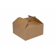 Krabica 200x200x100 mm, na potraviny, výslužky a koláče, hnedá krafotvá