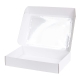 Krabica na cukrovinky s priehľadným okienkom 400x280x70 mm, biela