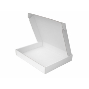 Krabica z trojvrstvového kartónu 240x205x35 zásielková, bielo-biela