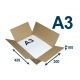 Krabica z trojvrstvového kartónu 430x300x100, klopová (0201) na tlačoviny A3