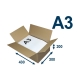 Krabica z trojvrstvového kartónu 430x300x200, klopová (0201) na tlačoviny A3