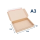 Krabica z trojvrstvového kartónu 430x310x42 mm pre tlačoviny A3, lepiaca páska