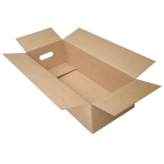 Krabica z trojvrstvového kartónu 565x239x149, klopová (0201), výsek na ruky