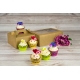 Krabička na 6 muffinov/cupcakes 250x180x95 mm, s vložkou, hnedá - kraft