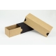 Krabička na makrónky 180x50x50mm, čierne dno, hnedý návlek