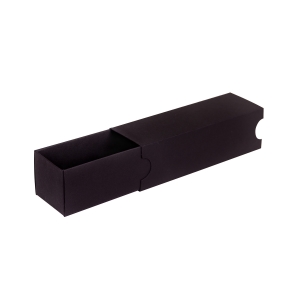 Krabička na makrónky čierna s návlekom 180x50x50mm