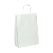 Papierová taška 230x100x320 mm, biela univerzálna Papierová taška 230x100x320 mm, biela univerzálna