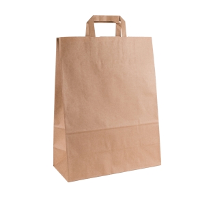 Papierová taška s plochým uchom 320x140x420 mm, kraft