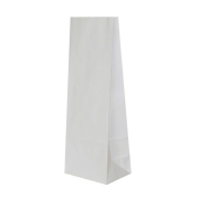Papierové vrecko s obdĺžnikovým dnom 100x70x260 mm, biela