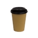 Papierový kelímok COFFEE TO GO 400 ml, priemer 90 mm, hnedý - kraft