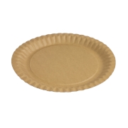 Papierový tanier okrúhly 230 mm, hnedý - kraft