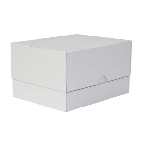 Tortová krabica 250x200x150 mm, pevná bielo/biela