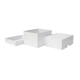 Tortová krabica 300x300x150 mm, pevná bielo/biela