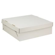 Tortová krabica 320x320x100 mm, pevná biela