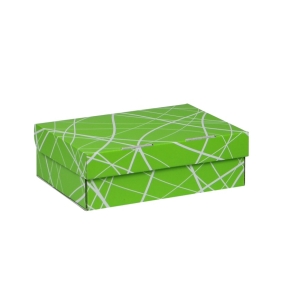 Úložná krabica 205x150x65 mm, zelená so vzorom
