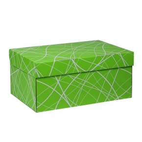 Úložná krabica 470x345x160 mm, zelená so vzorom