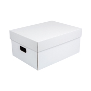 Úložná krabica komplet 430x300x200 mm, bielo-hnedá