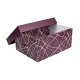 Úložná krabica komplet 430x300x200 mm, vínová, dno so vzorom